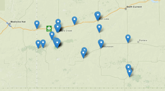 SaskSkies GeoTour Map Preview