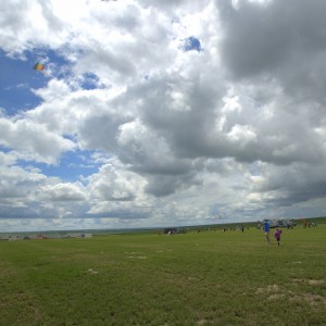 Nezgar Flying his parafoil @ Windscape 2014