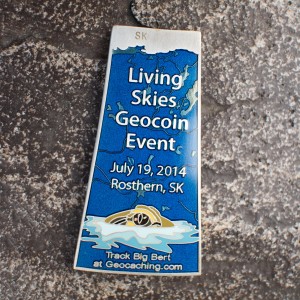 Living Skies Geocoin Event Front