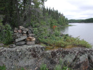 SPOILER: pile of rocks at the benchmark location