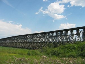 Meskanaw Trestle Bridge Photo from log by Chicad