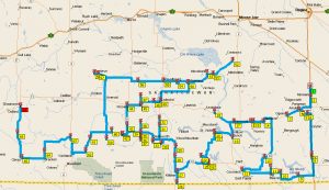 Optimal driving route according to Microsoft Streets & Trips still indicates over 1300km, and 19 hours of driving!